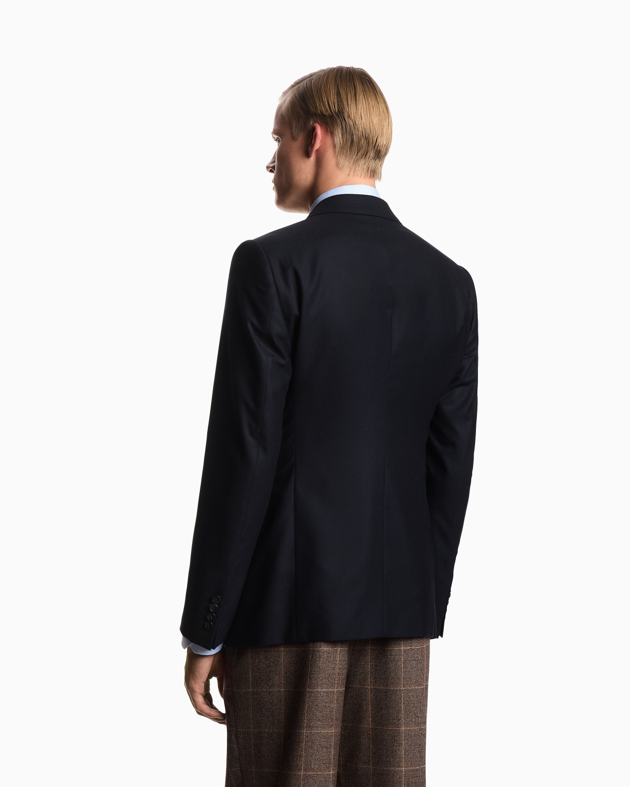 ICON DOUBLE-BREASTED JACKET IN VIRGIN-WOOL FLANNEL - 3