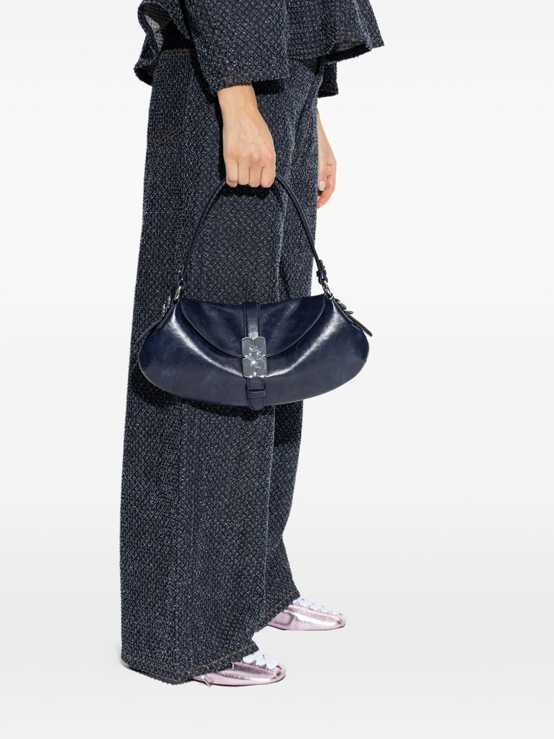 GANNI logo-buckle tote bag outlook