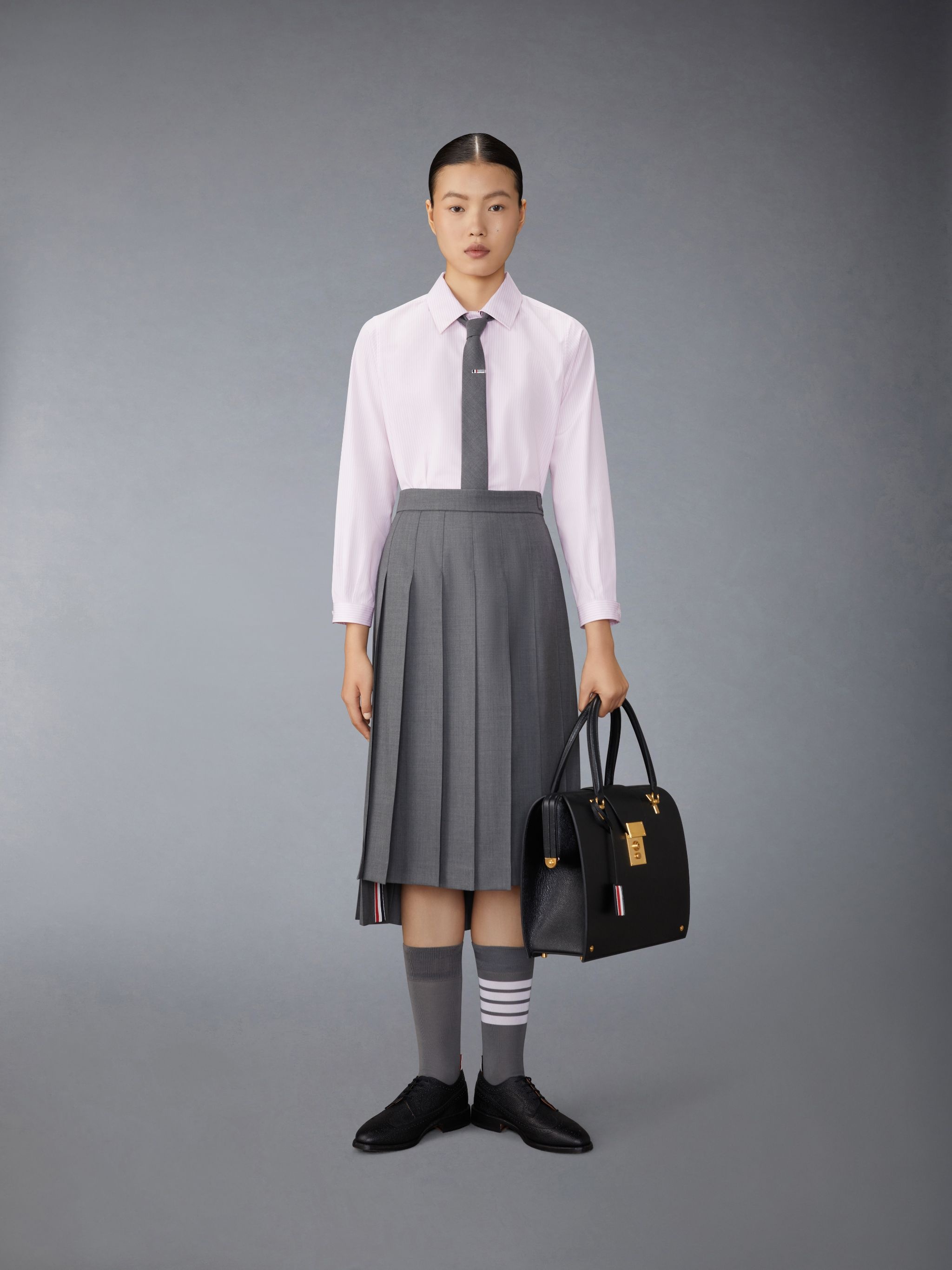 University Stripe Poplin Tucked Blouse - 5