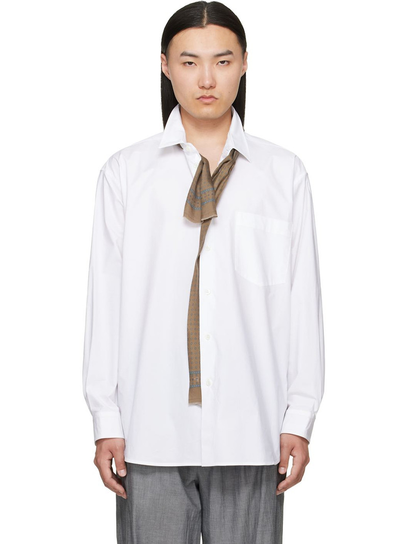 White Crispy Penna Long Sleeve Shirt 1