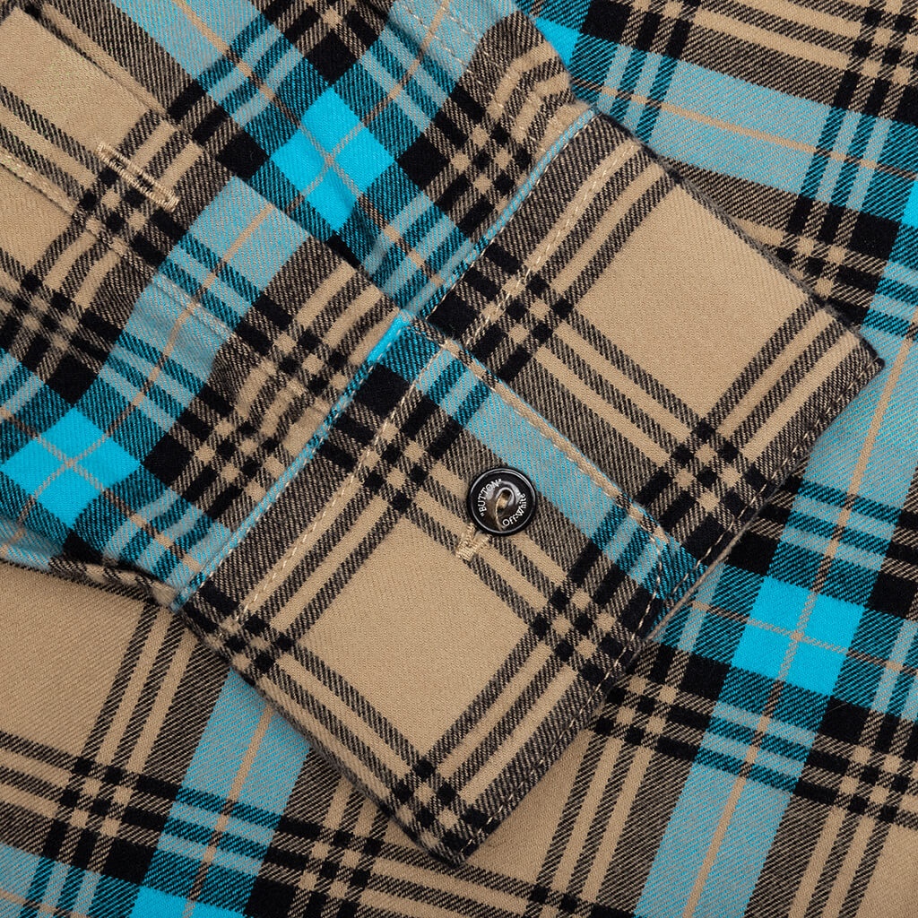 HELVET PATTERN CHECK FLANNEL SKATE SHIRT - NO COLOR - 5
