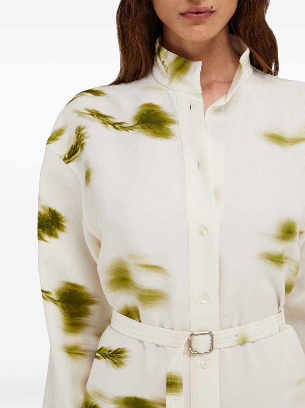 Blossom print shirt dress - 5