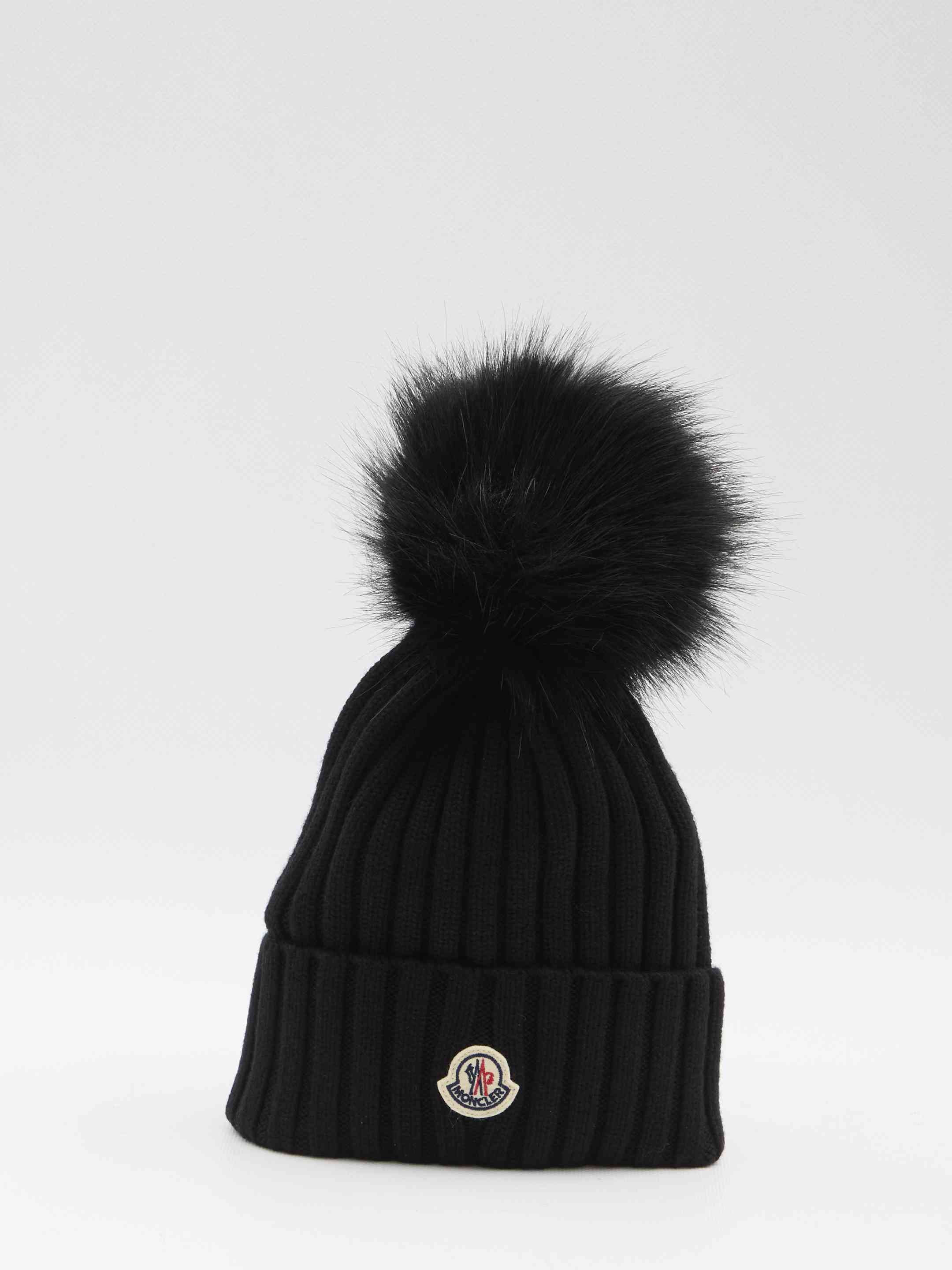 Moncler Women Wool Beanie With Pom Pom - 1