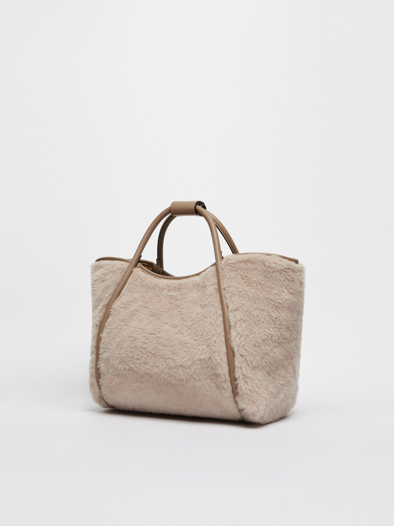 Max Mara TMARINS1 Small Marine Bag in alpaca and wool Teddy fabric outlook
