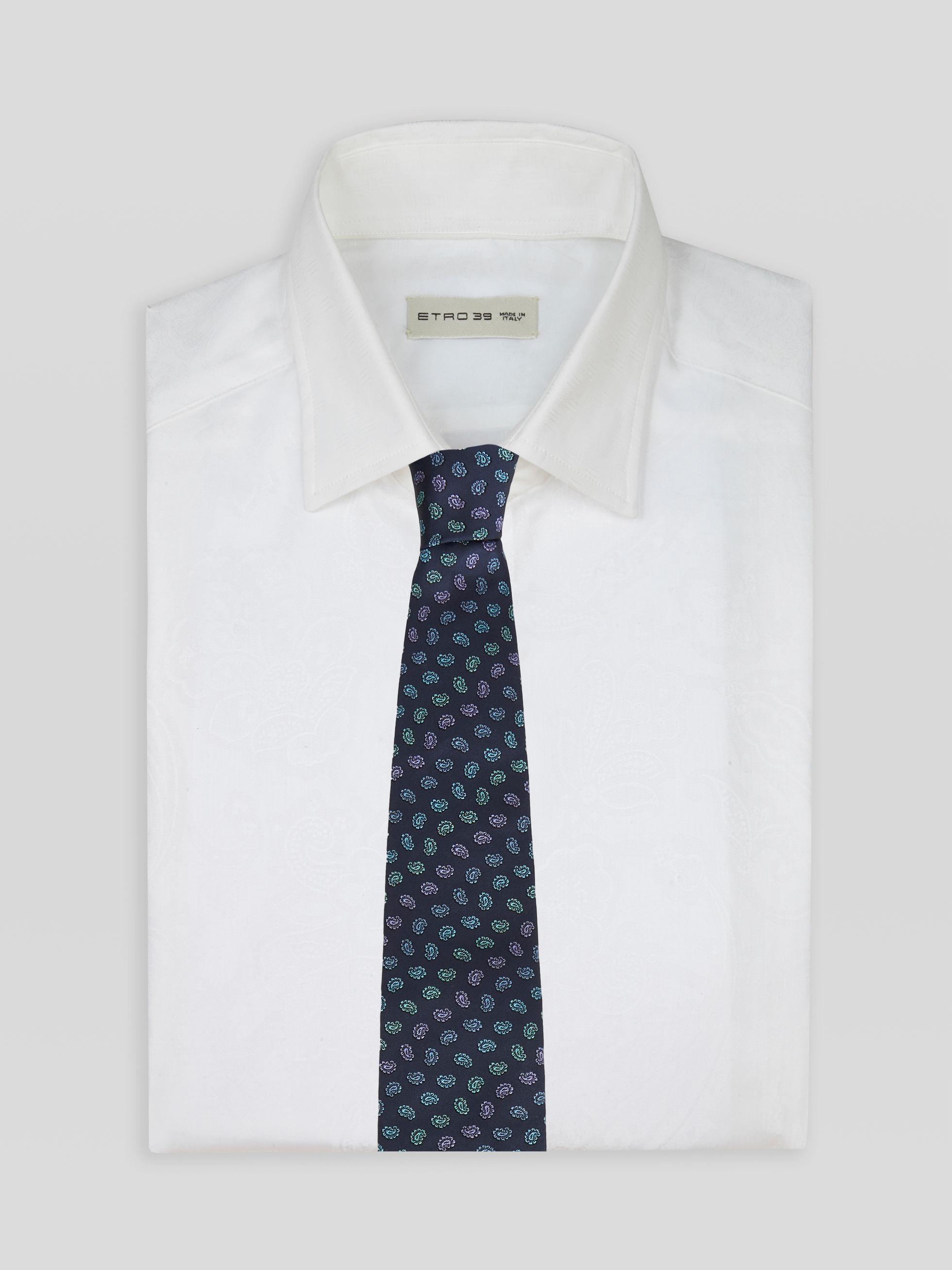 MICRO PAISLEY SILK TIE - 2