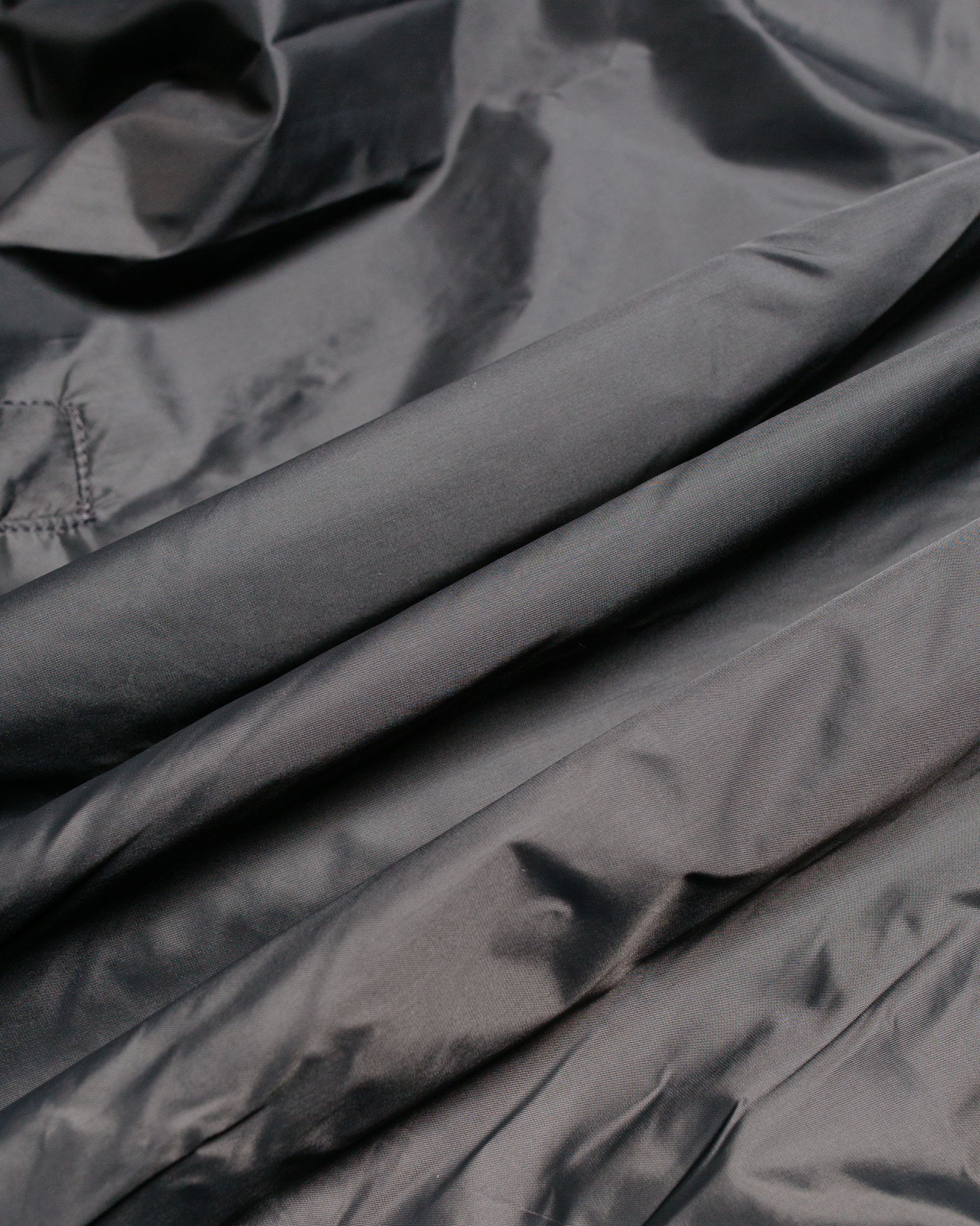 Glossy Nylon Half Zip-Up Jumper Charcoal - 5