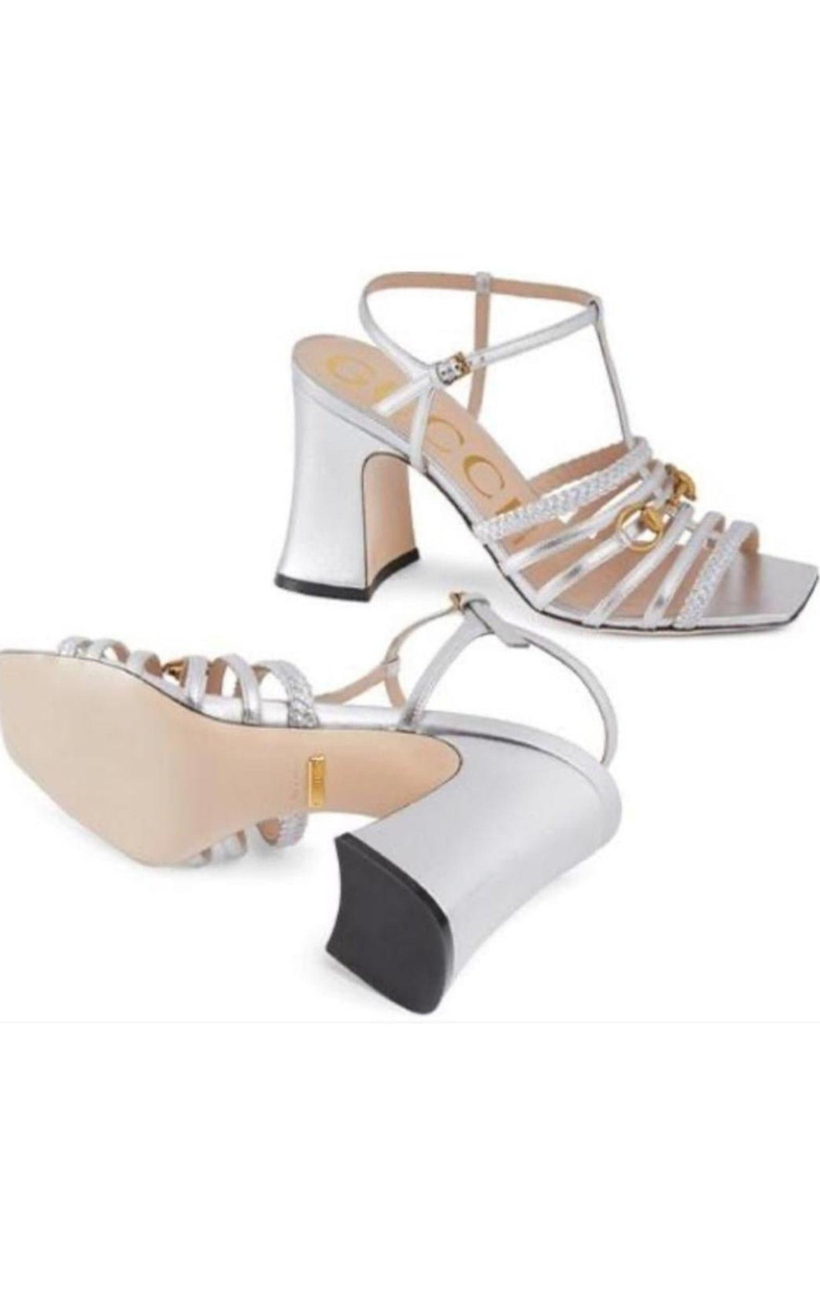 Ketty Metallic Leather Sandals - 3