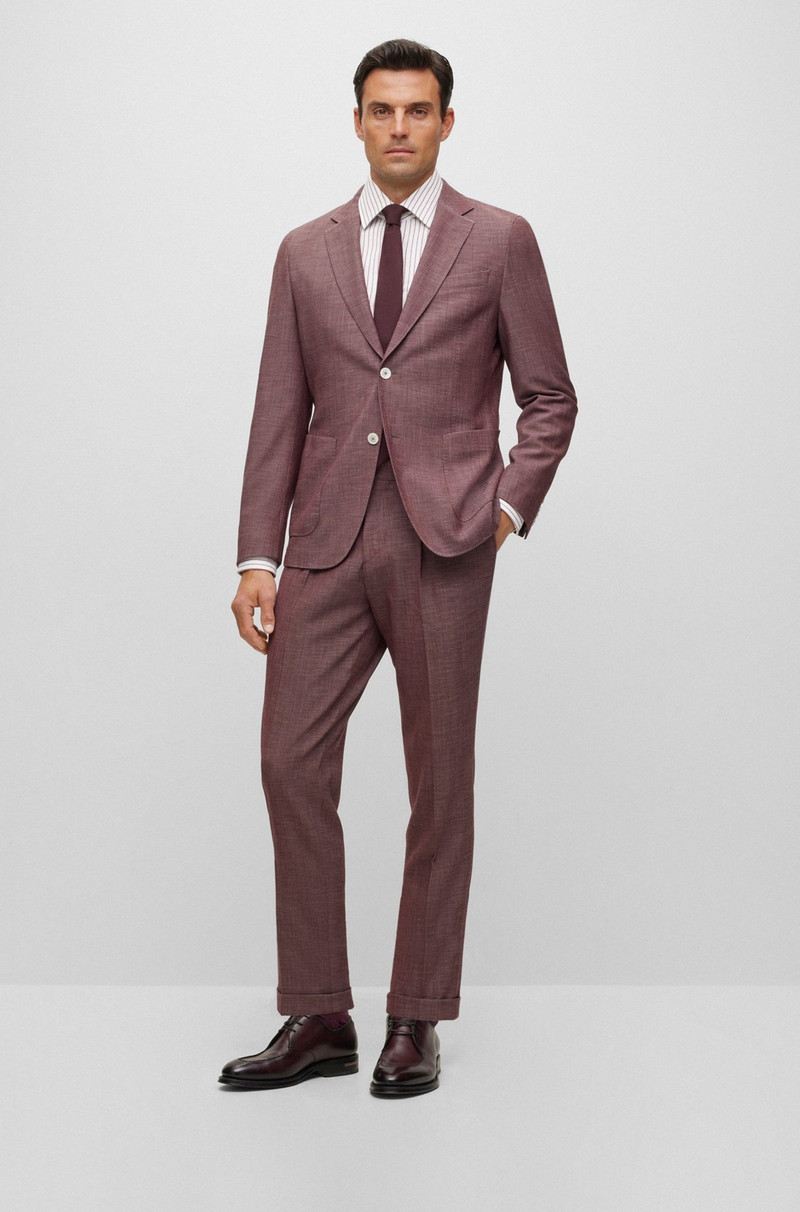 SLIM-FIT SUIT IN A PATTERNED WOOL BLEND 1