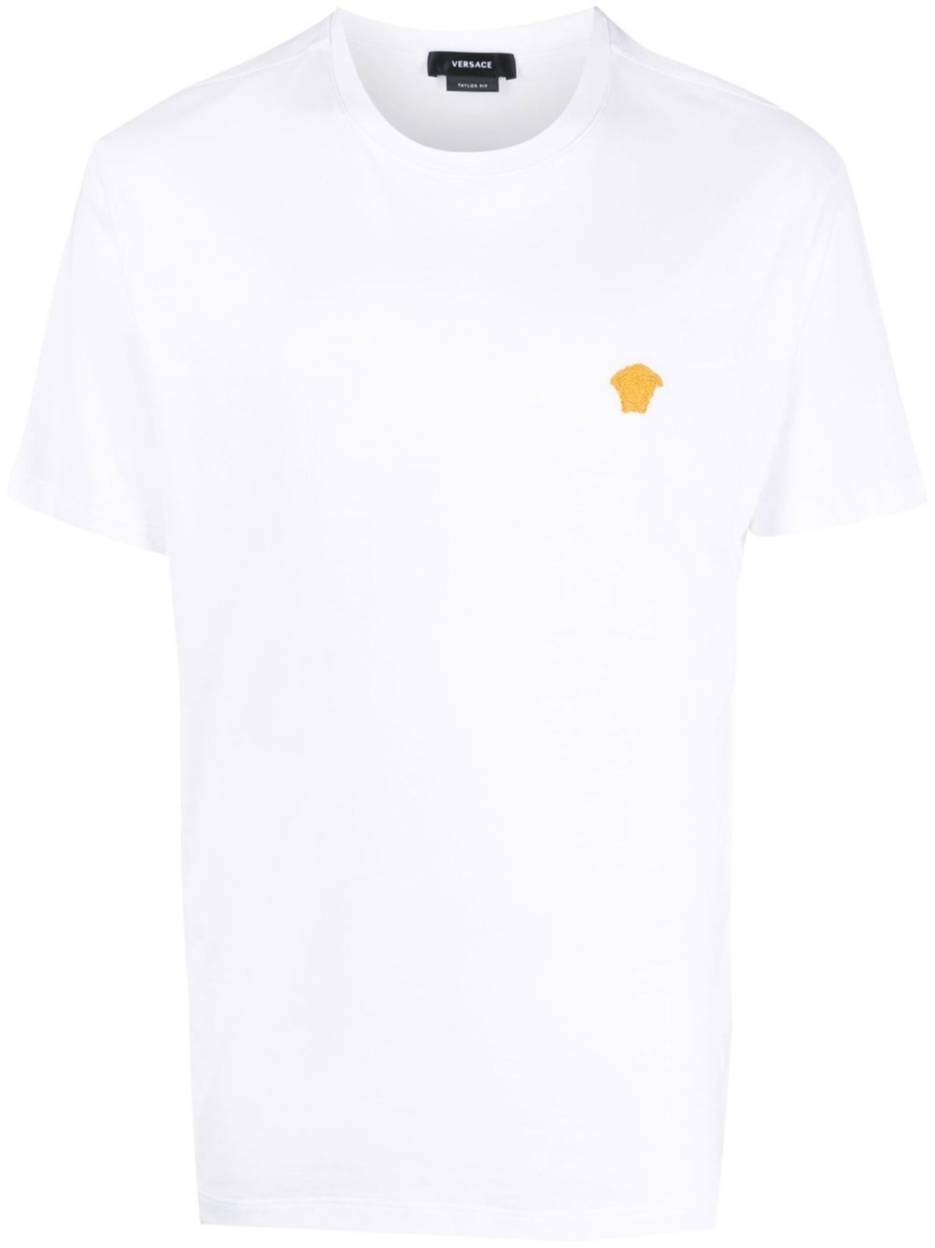 White Medusa Head Embroidered T-shirt - 1