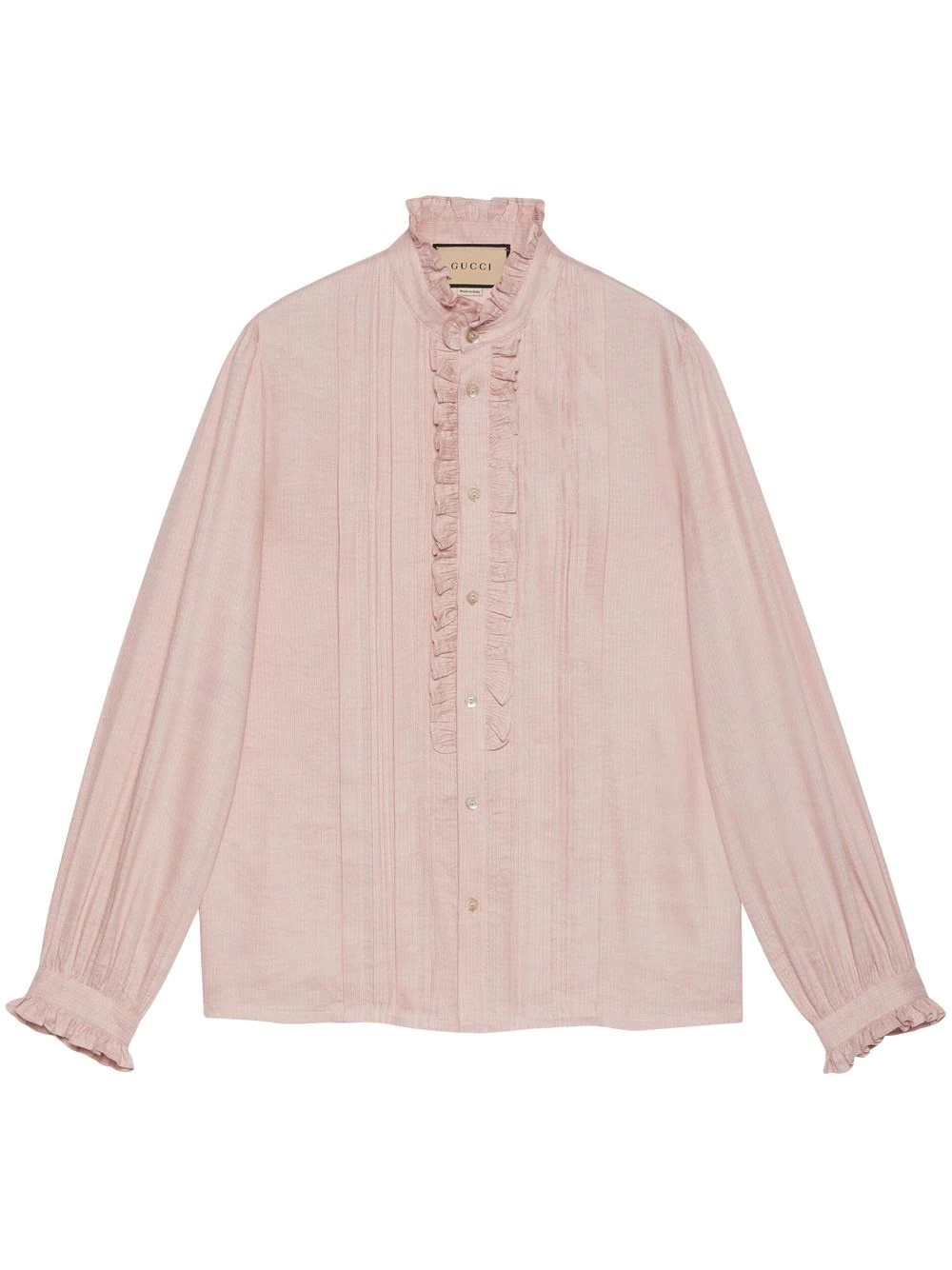 ruffled long-sleeve shirt - 1