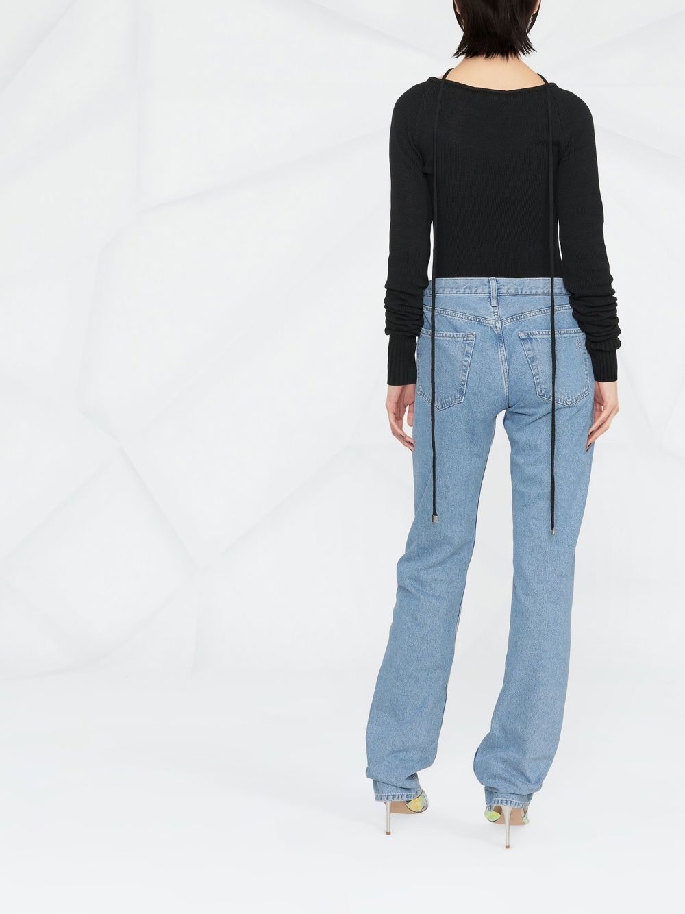 strap-detail knitted top - 4
