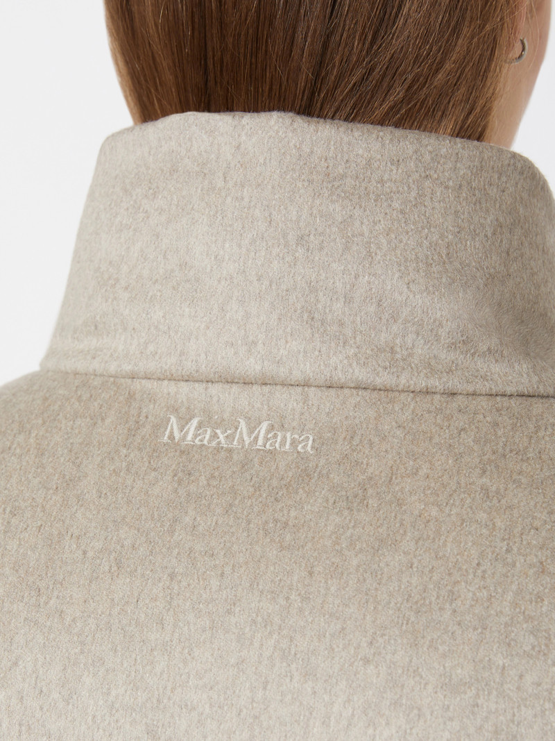 DESTINO Water-repellent canvas and camel down jacket - SAND 5