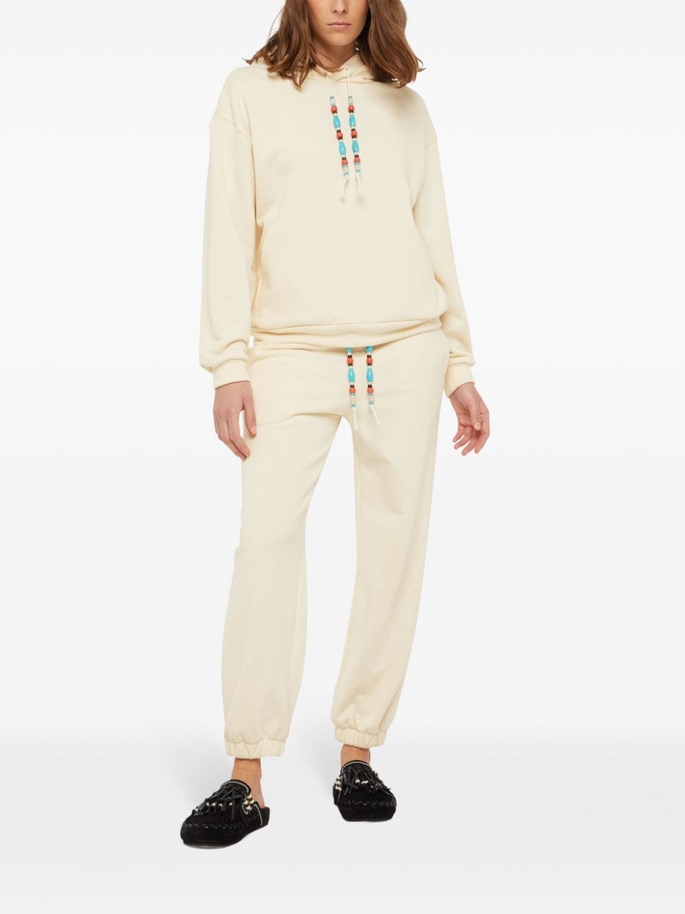 bead-embellished tapered trousers - 2