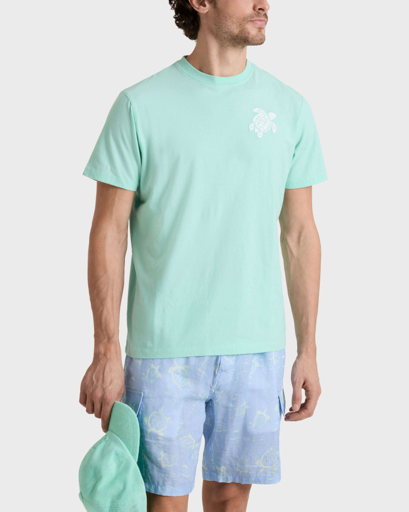Vilebrequin MEN ORGANIC COTTON T-SHIRT BIG TURTLE EMBROIDERY outlook