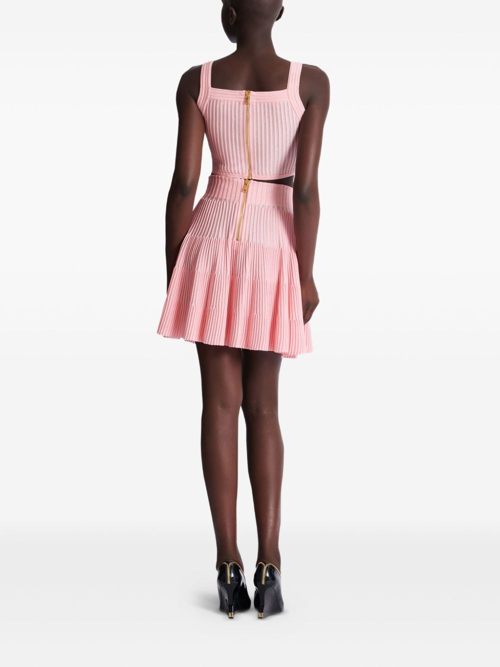 ribbed square-neck top - 3
