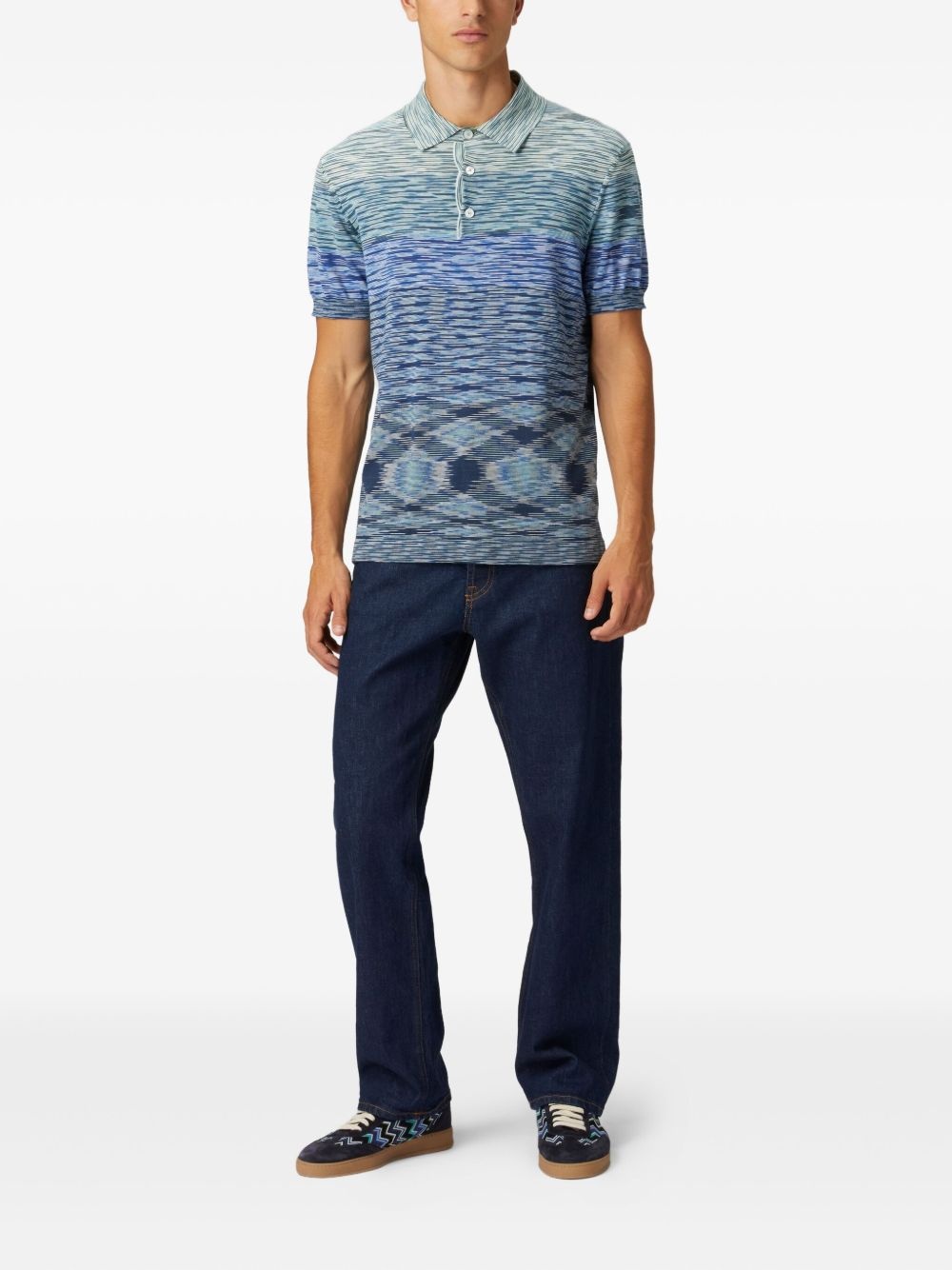 striped cotton polo shirt - 2