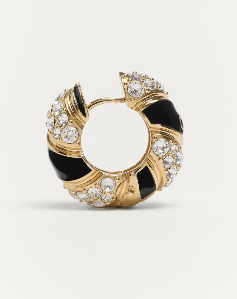PAS PLUS METAL, ENAMEL AND SWAROVSKI® CRYSTAL EARRINGS 3