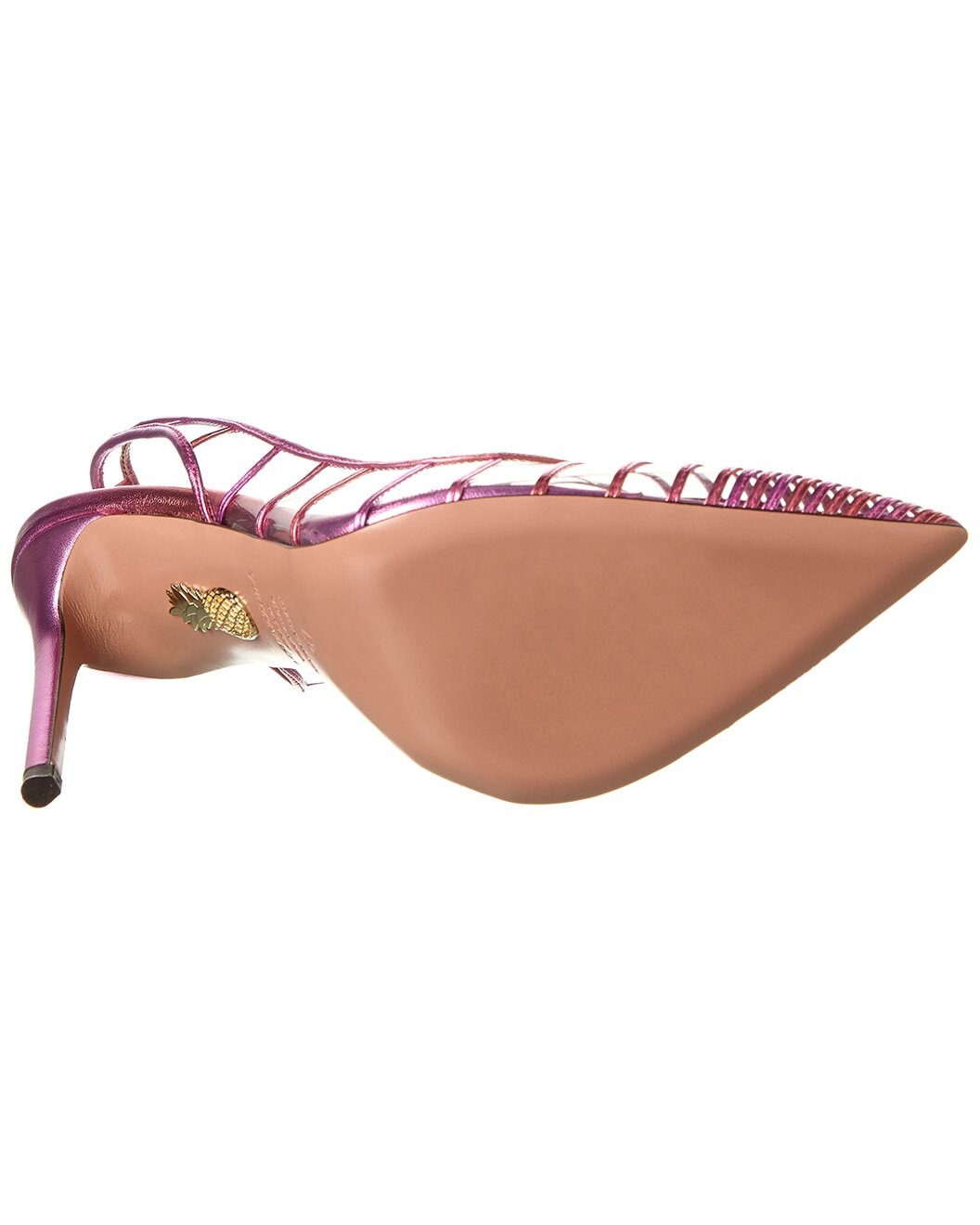 Aquazzura Call Me 105 Vinyl & Leather Slingback Pump - 4