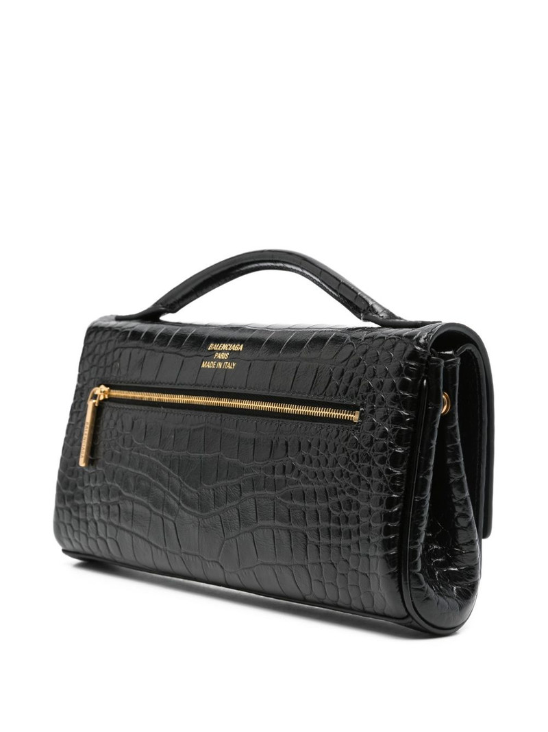 BALENCIAGA embossed croc crossbody bag outlook