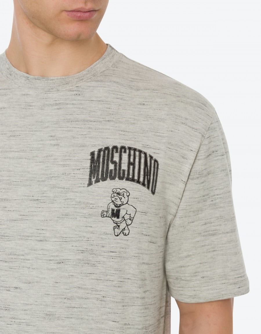 MOSCHINO VARSITY SLUB JERSEY T-SHIRT - 4