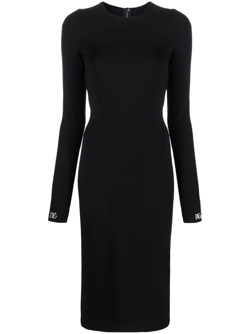 long-sleeved tailored dress - 1