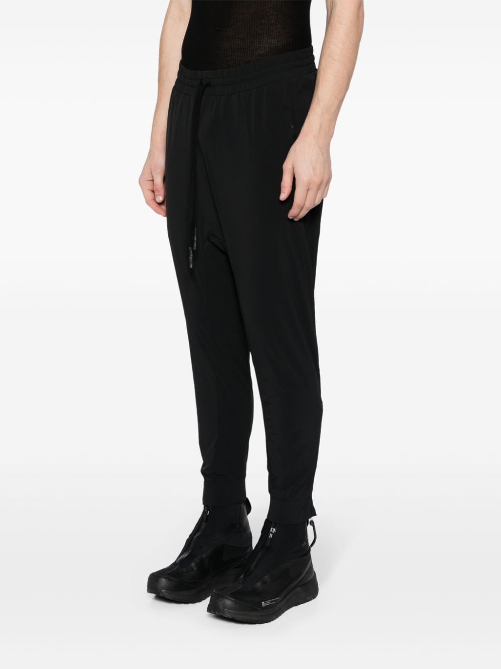 drop-crotch tapered track trousers - 3