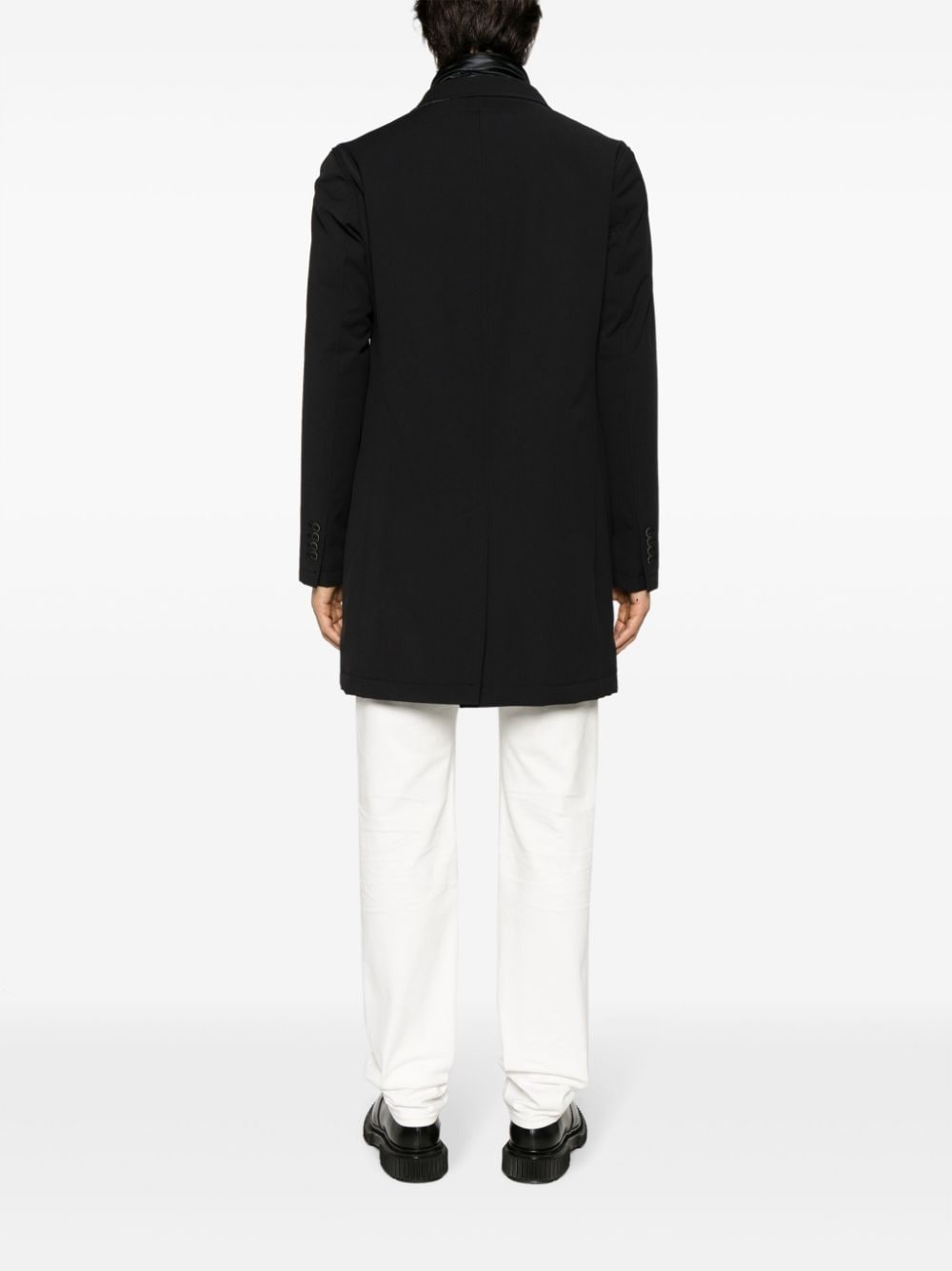 single-breasted notch-lapels coat - 6