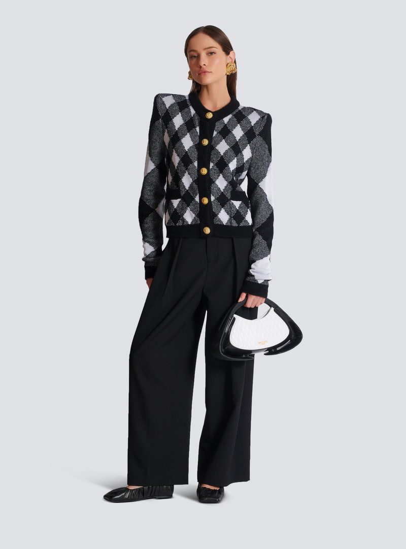 Balmain Gingham knit cardigan outlook