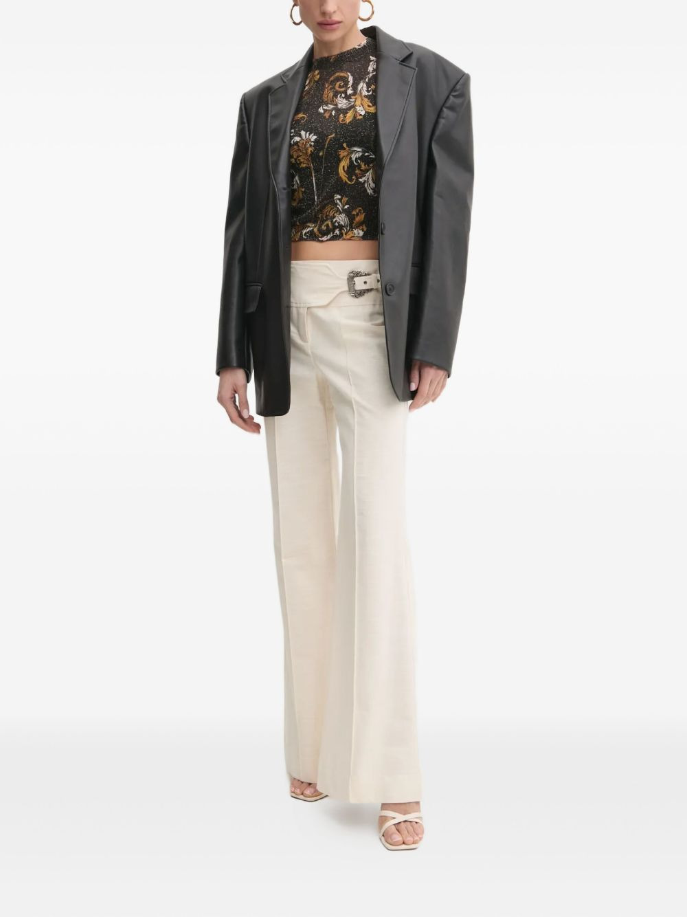 Barocco-pattern lurex jumper - 2