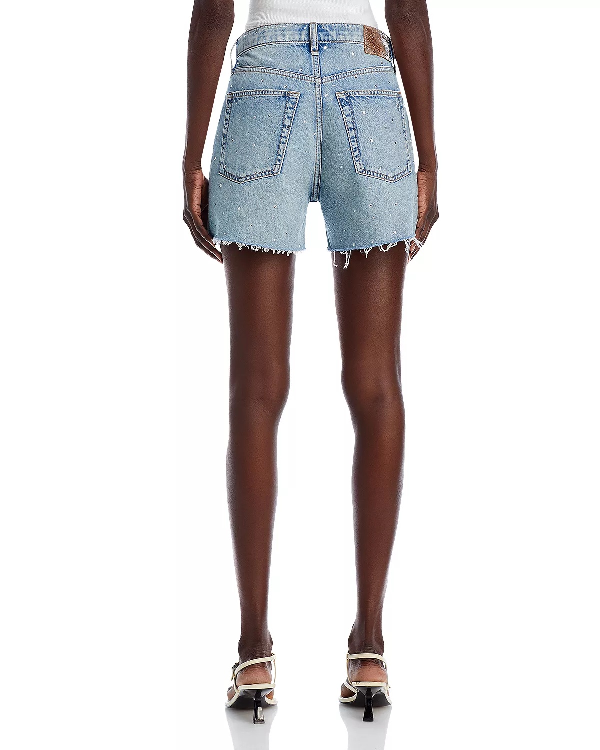Vintage Cut Off Denim Shorts in Solana Jewel - 3