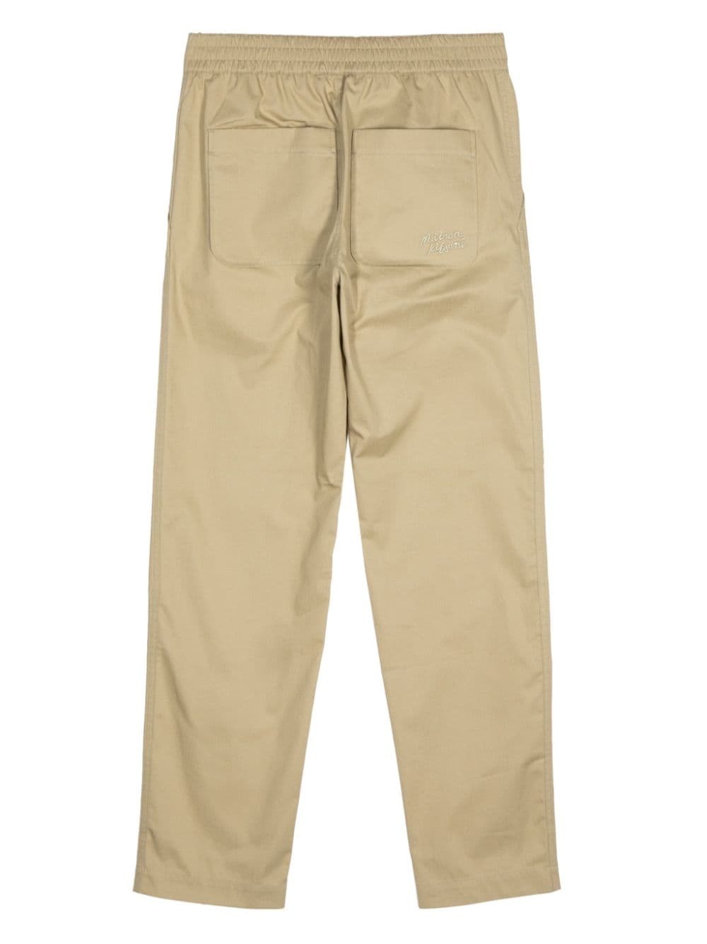 logo-embroidered tapered-leg trousers - 2