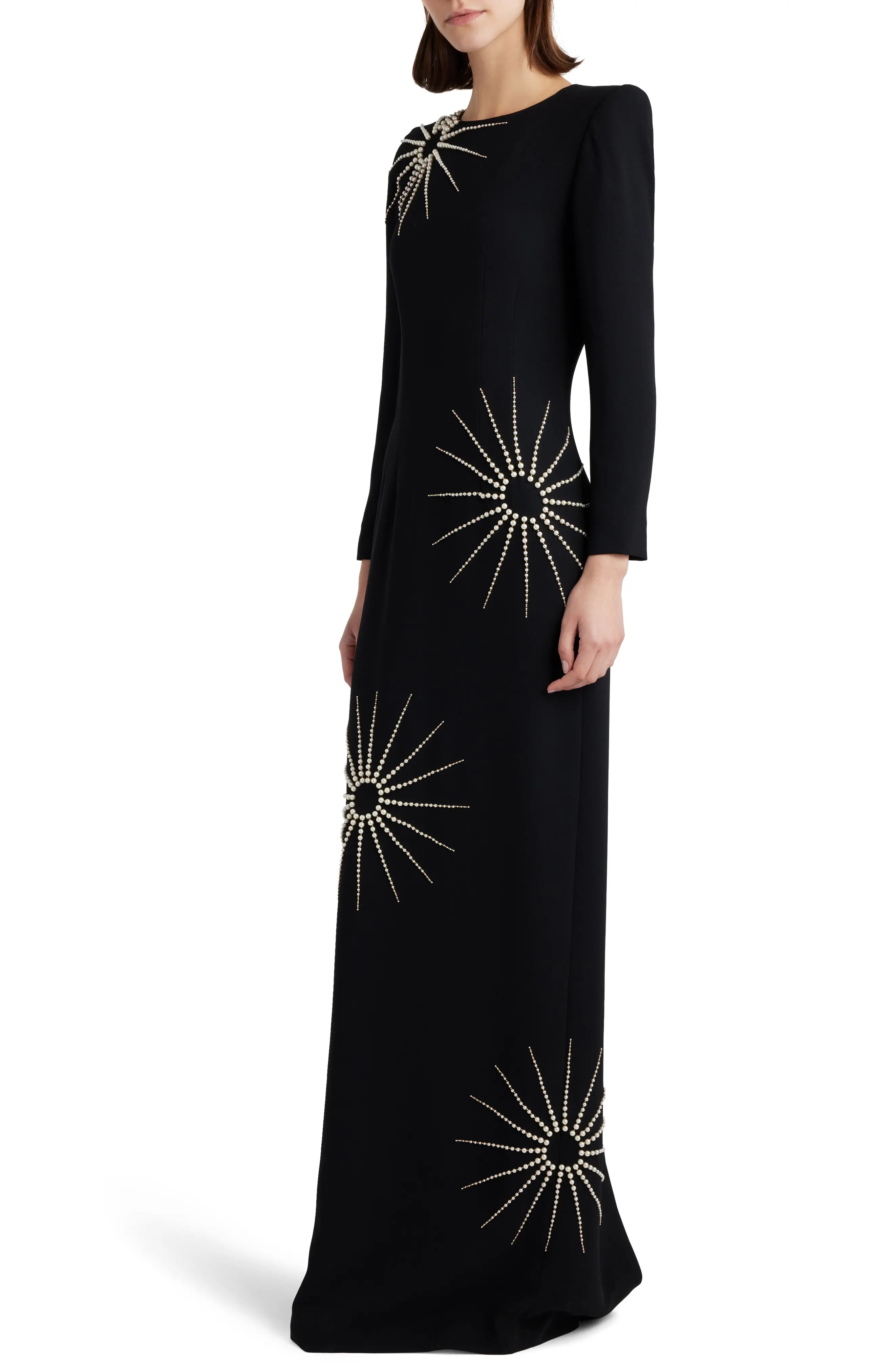 Dalista Burst Embellished Long Sleeve Gown - 4