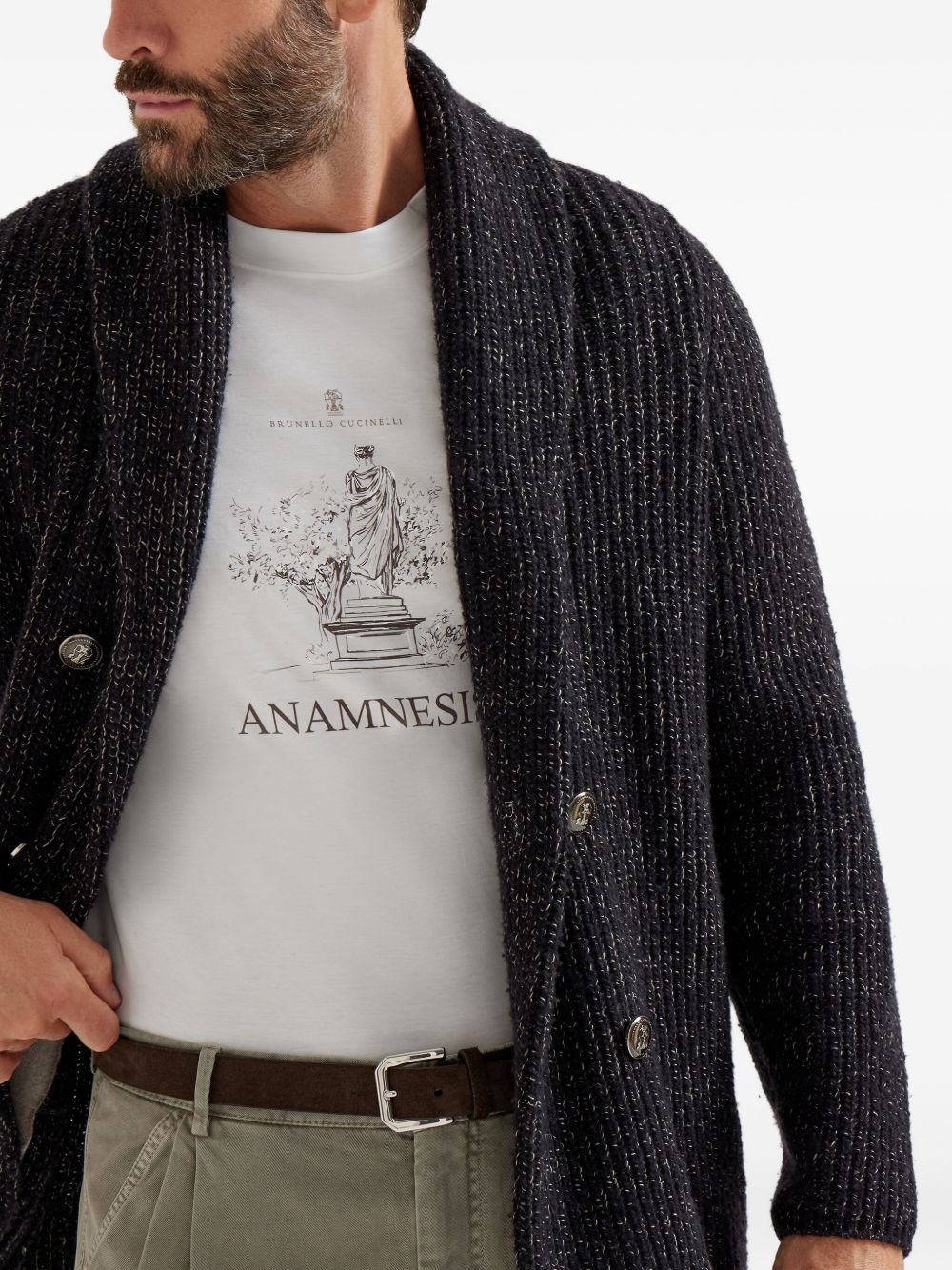 statue-print T-shirt - 5