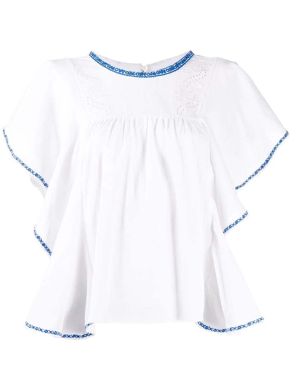 ruffled short sleeve top - 1