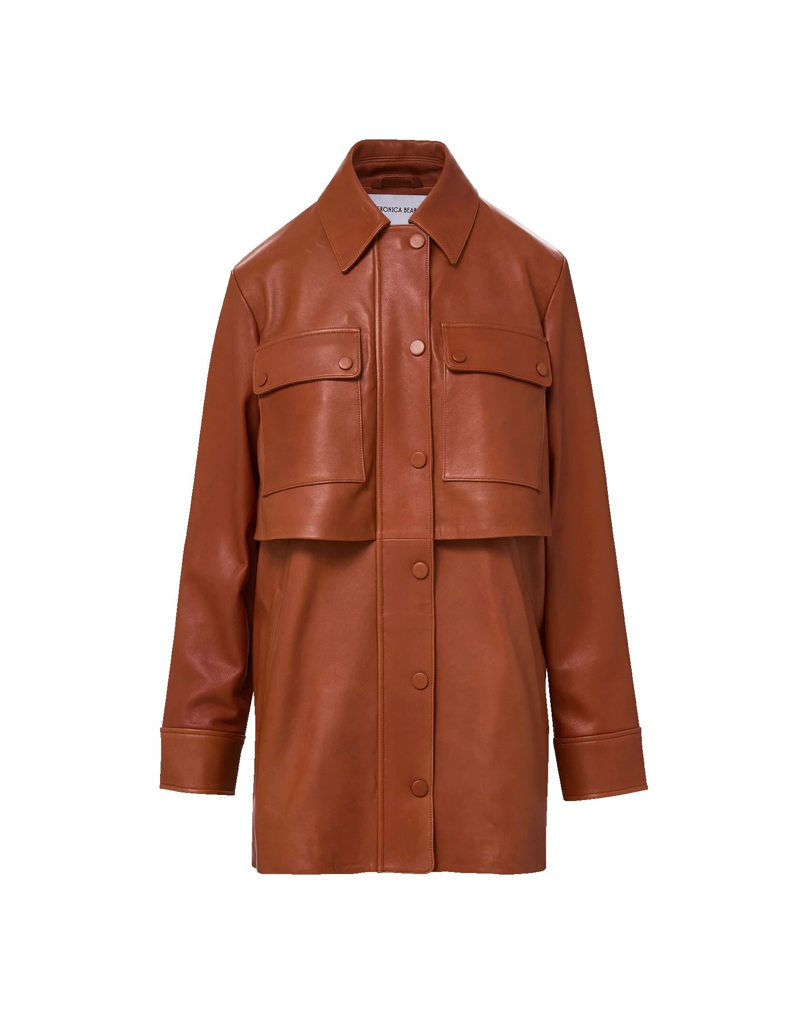 LIORA LEATHER UTILITY DICKEY COAT - 1