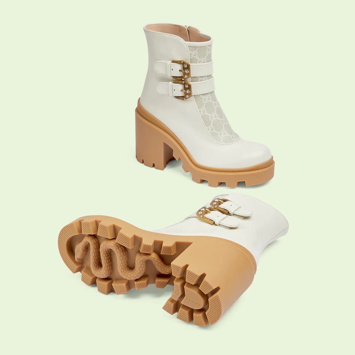Women's GG ankle boot with buckles - 5