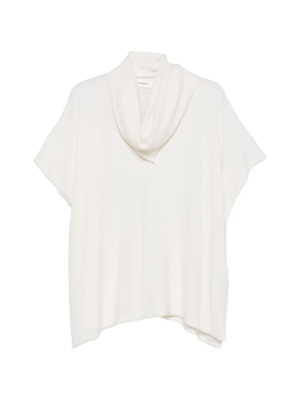 Jordana cowl-neck short-sleeve sweater - 1