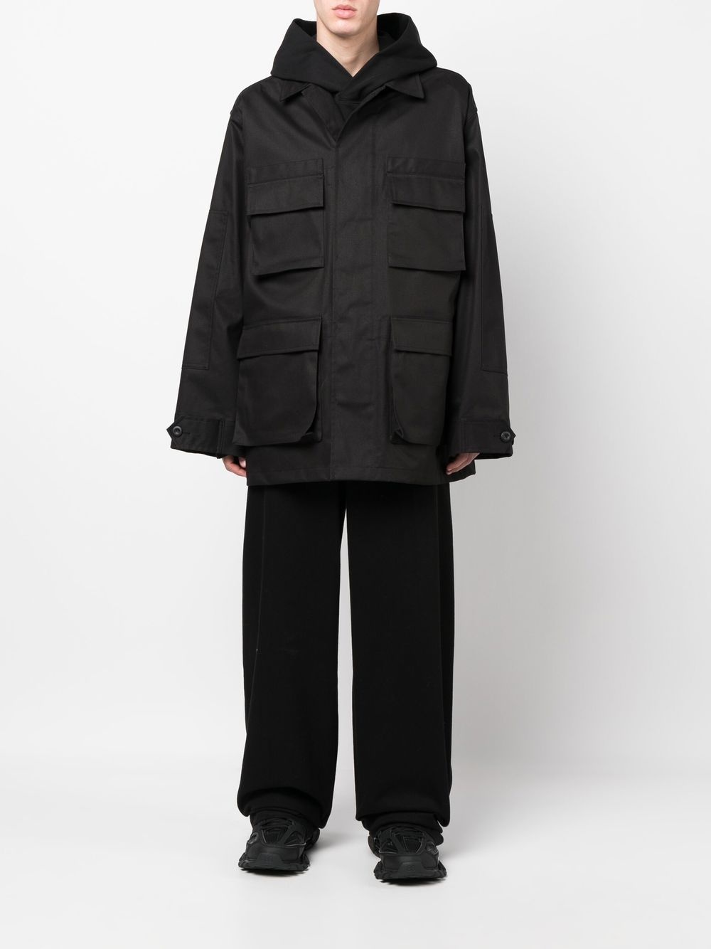multi-pocket cargo shirt jacket - 2