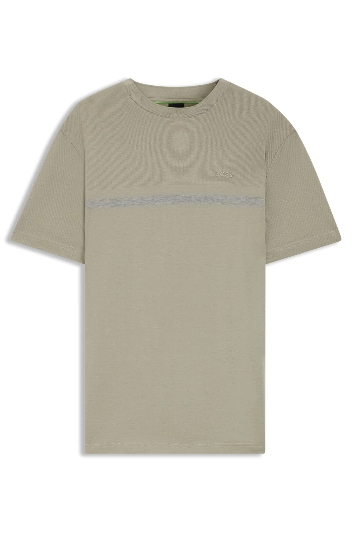 COTTON T-SHIRT WITH LOGO AND STRIPE - 1