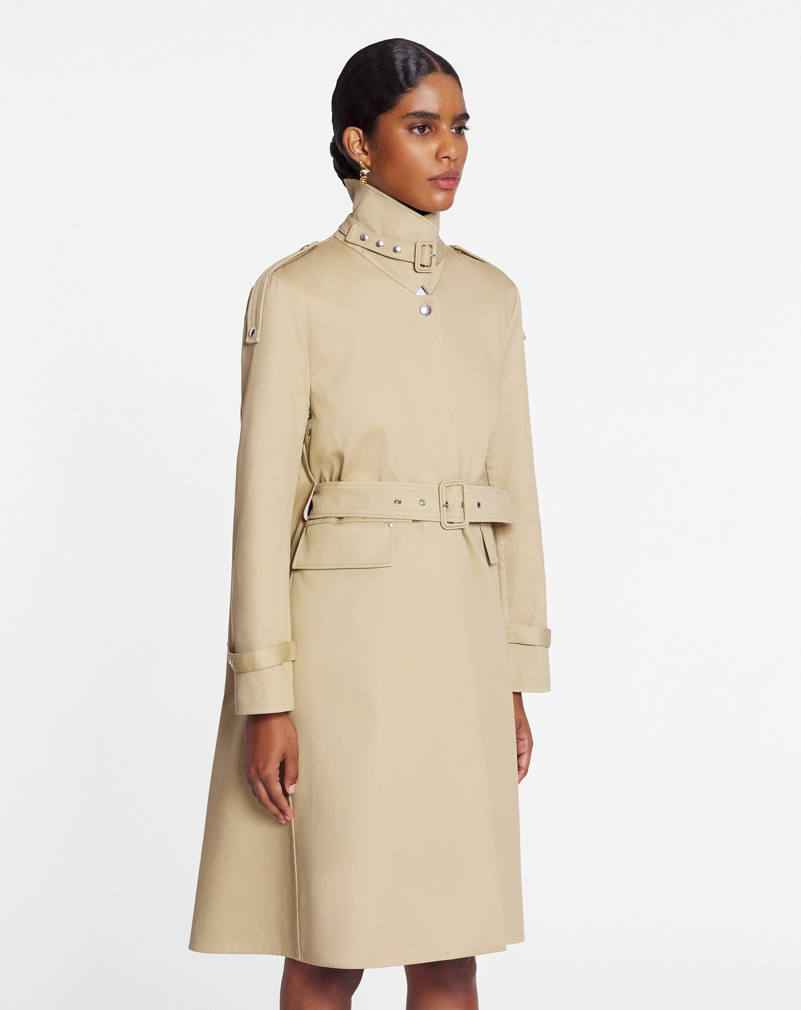 CAPE STYLE TRENCH COAT - 3
