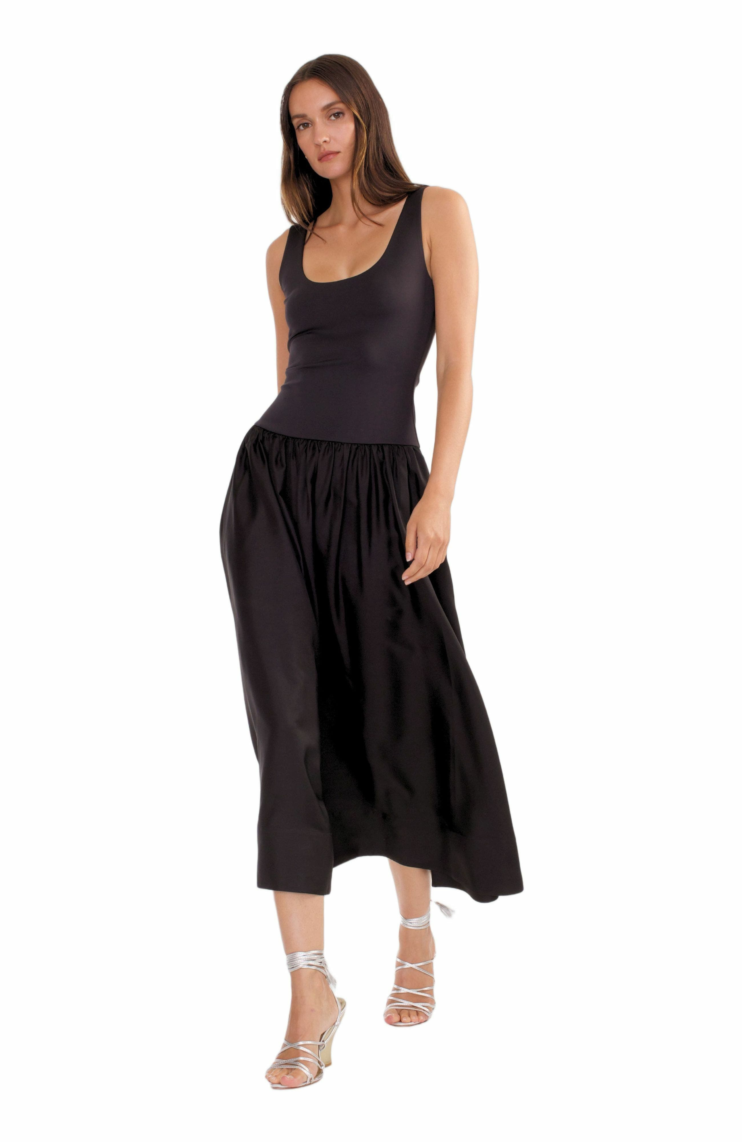 Cynthia Rowley Eloise Drop Waist Dress in Black at Nordstrom - 1
