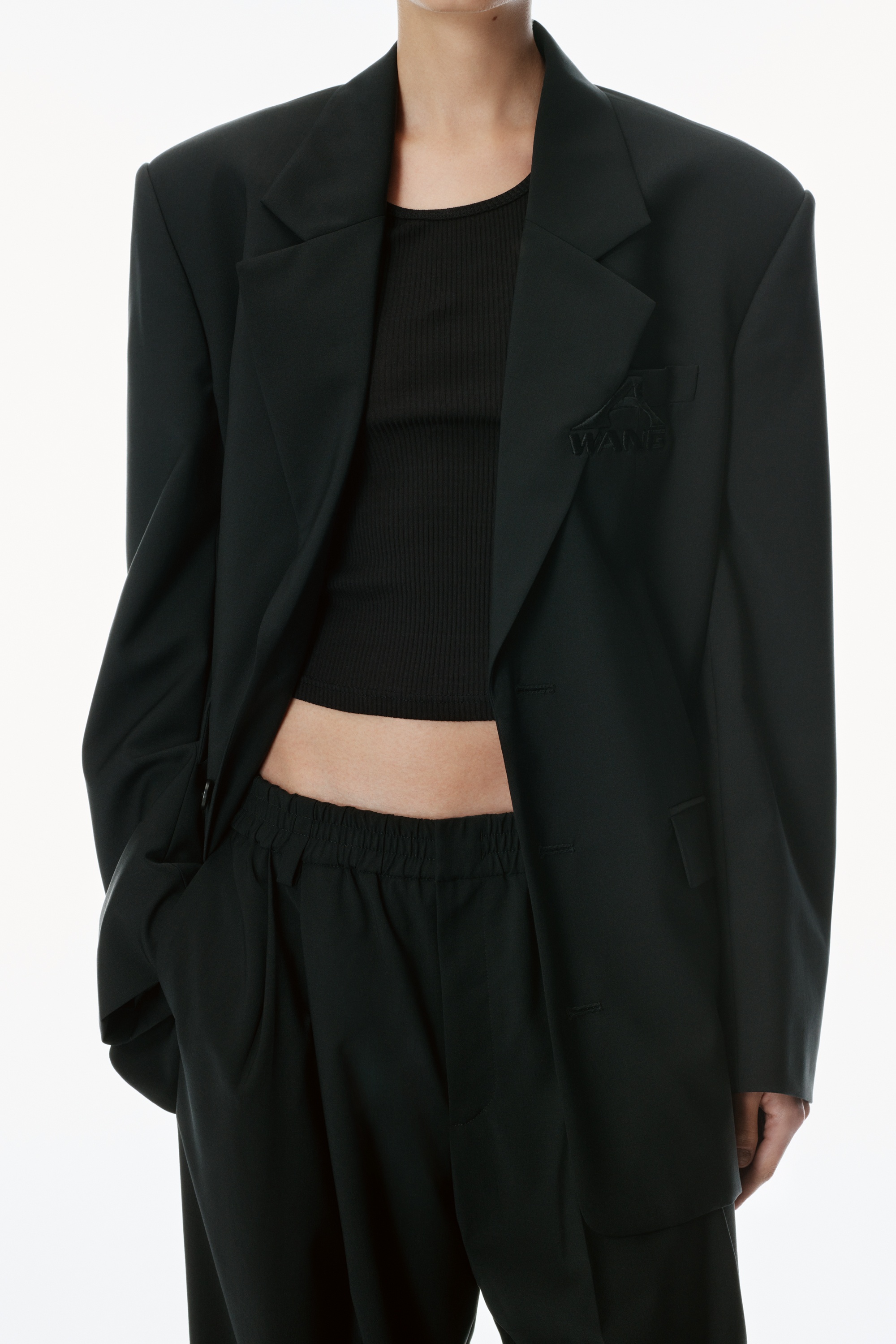 Tropical Wool Mid-Rise Balloon Pants - 5