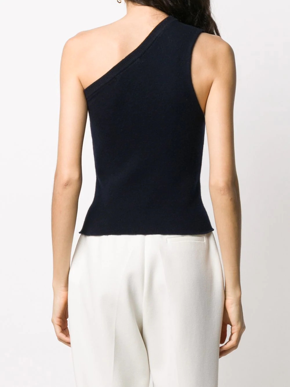 one-shoulder knitted top - 4