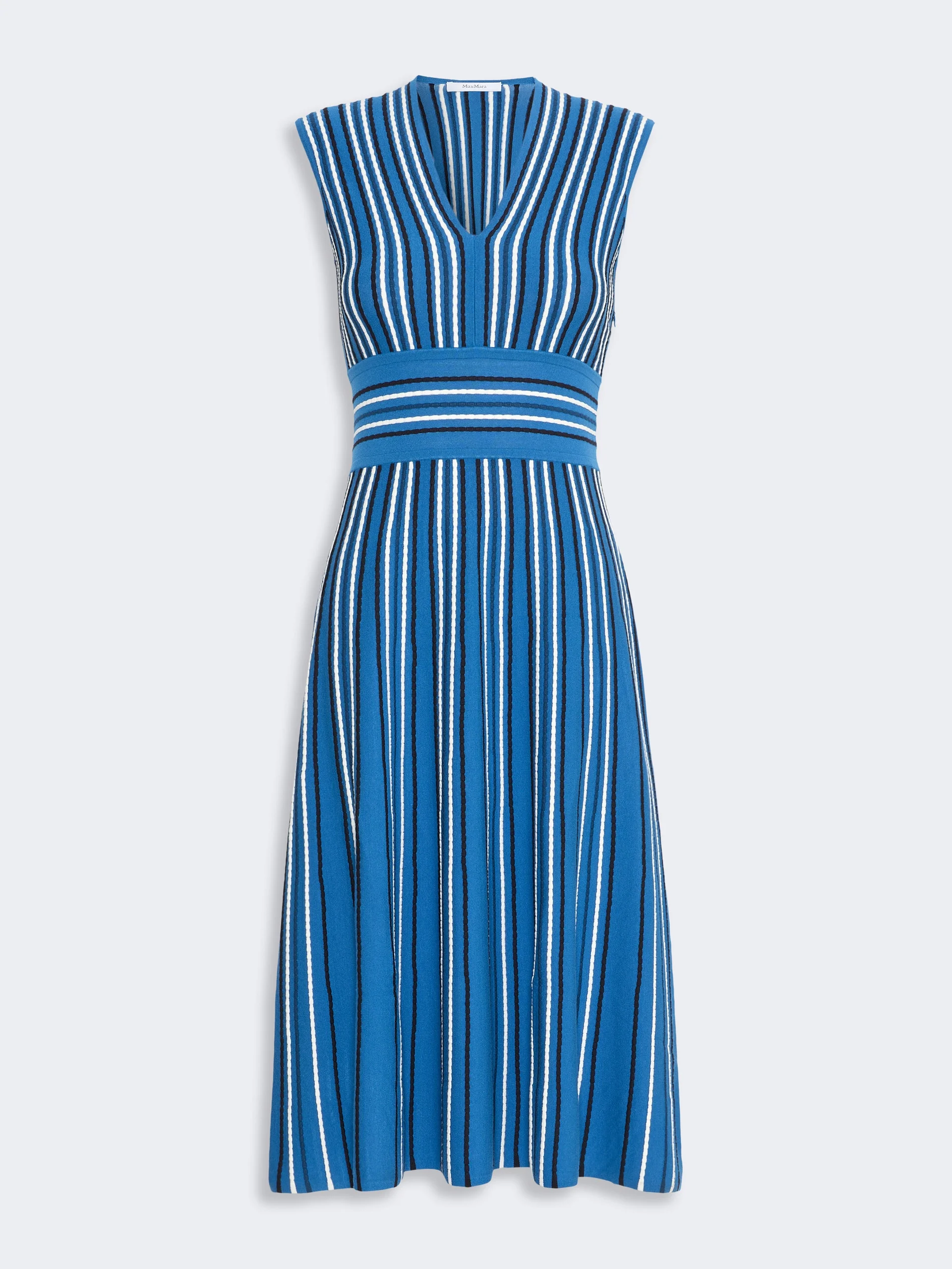 AGRESTE Sleeveless viscose yarn dress - OCEAN - 1