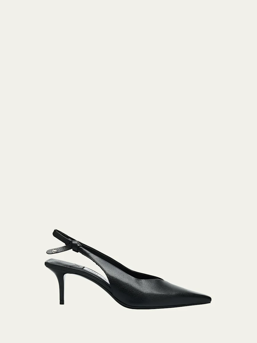 Camie Leather Slingback Pumps - 1