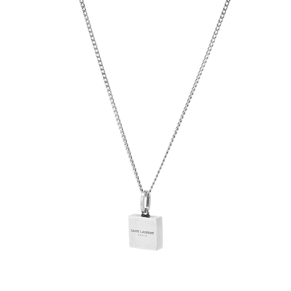 Saint Laurent Square Pendant Necklace - 2