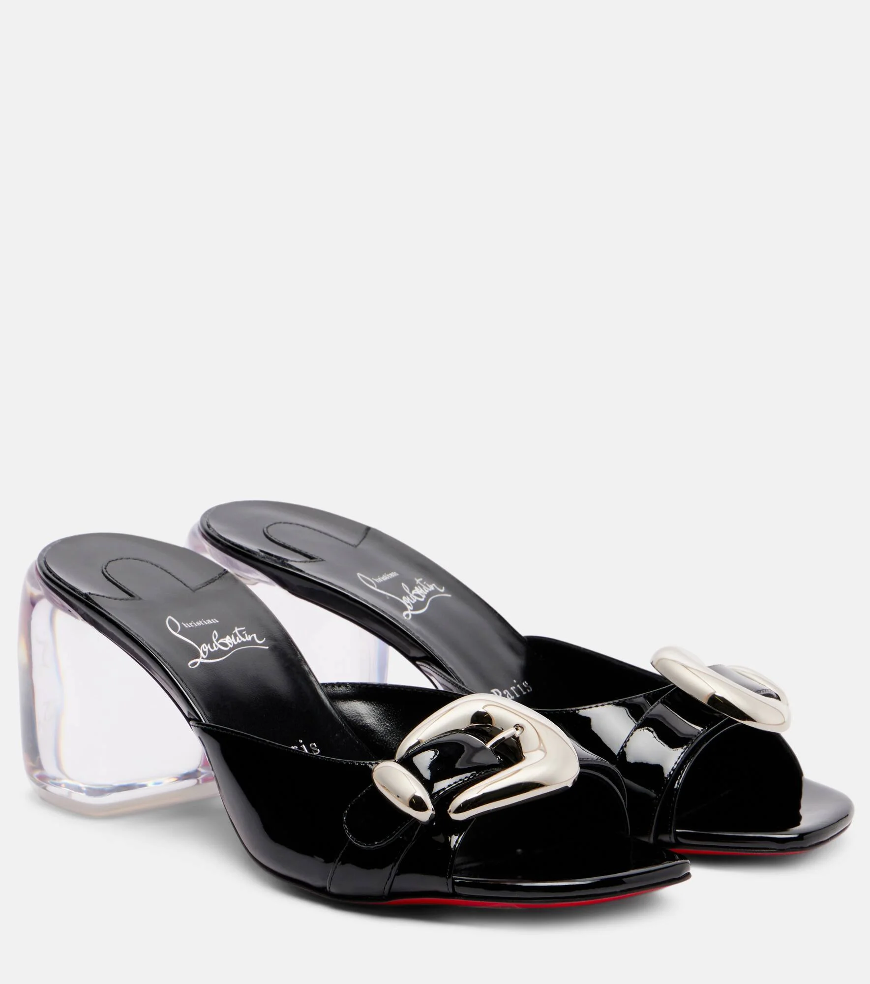Minny Bubble 70 patent leather mules - 1