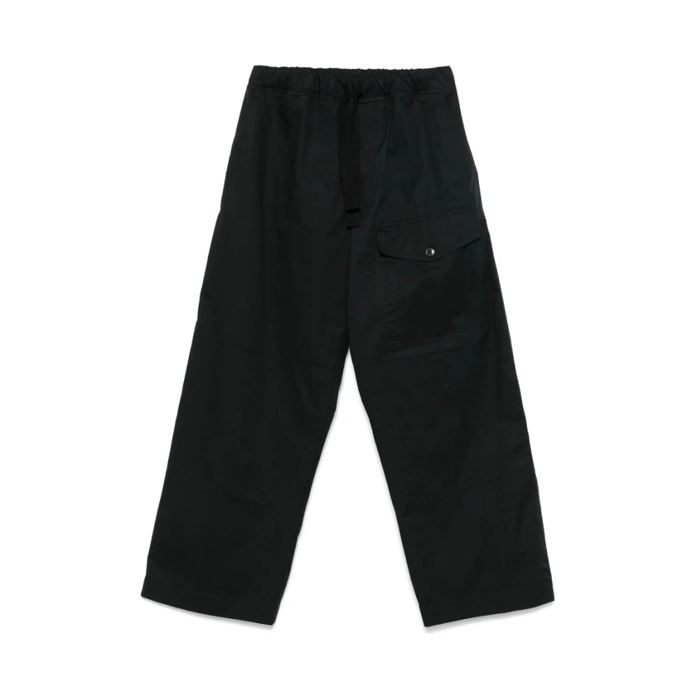 BLACK ELASTIC WAISTBAND PANTS - 1