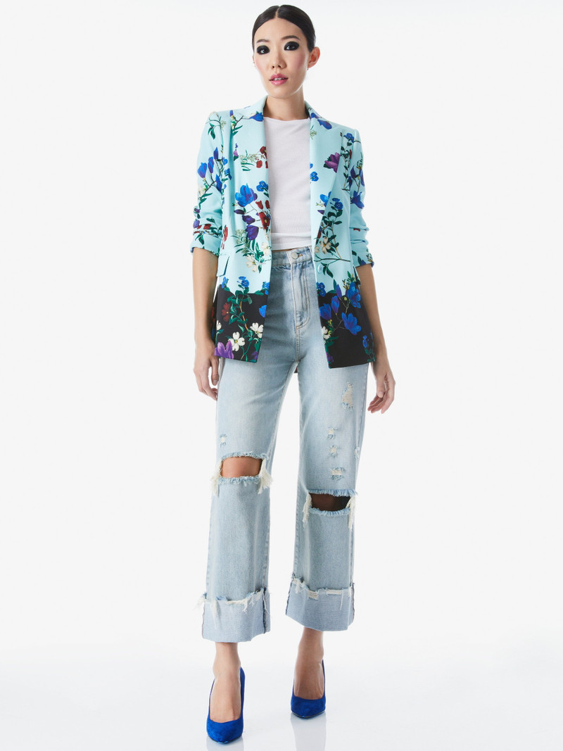 Alice + Olivia JUSTINE ROLLED CUFF BLAZER outlook