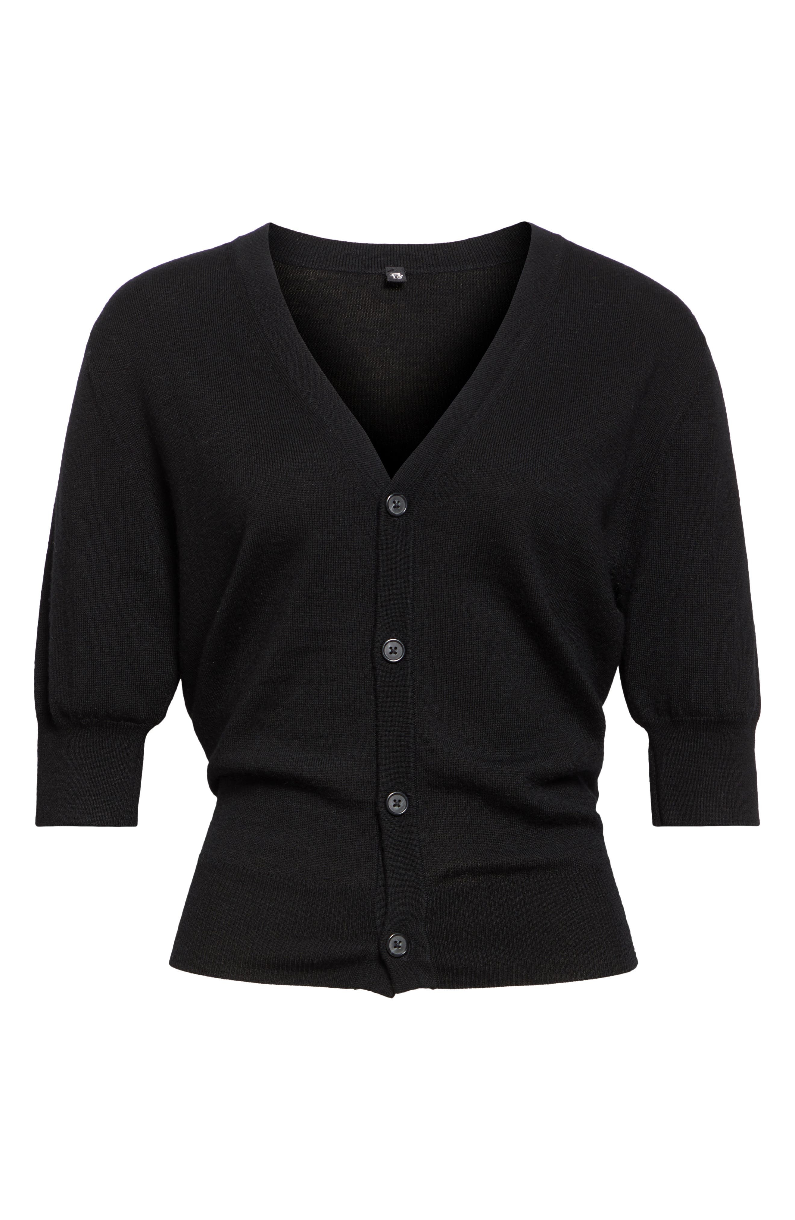 R13 Tight Waist Cotton & Cashmere T-Shirt in White at Nordstrom - 6